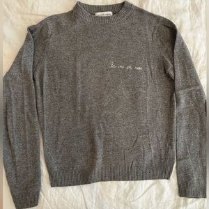 Maison Labiche ‘La Vie en Rose’ Wool Grey Sweater